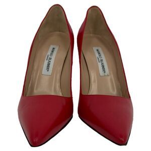Manolo Blahnik BB 105 Heeled Pumps in Red Leather